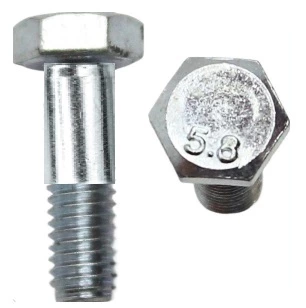 DIN 931 5.8 Болт с шестигранной головкой, неполная резьба, оцинкованный M10x10 мм