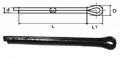ГОСТ 397-79  Шплинт разводной M1,2X18 ,без покрытия