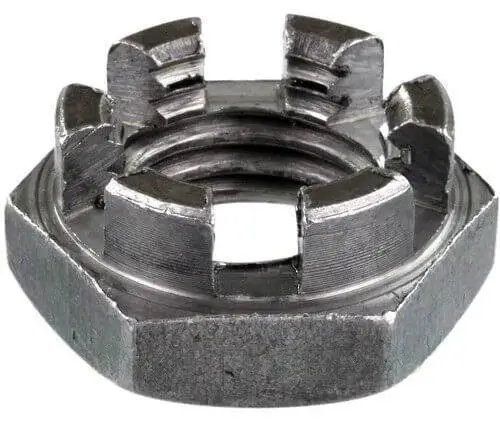 Корончатая гайка прорезная ГОСТ 5918-73 исполнение 2, аналог DIN 935, сталь 40x, M12